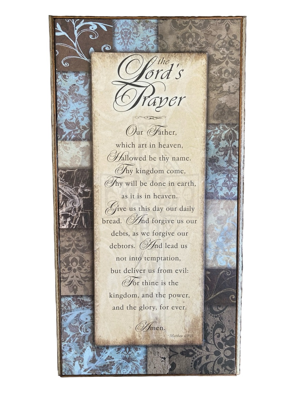 The Lord’s Prayer Wall Art Christian Farmhouse Decor Inspirational Scripture